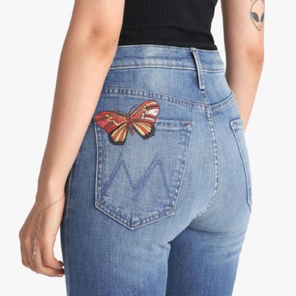 MOTHER The Tripper Flare Jeans in Wander Dust
